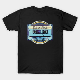 Retro Best of 1968 Mixtape Audio Cassette Tape // Funny Vintage 1968 Birthday T-Shirt